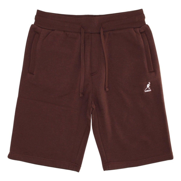 KangolPlush Fleece Shorts Dark Chocolate Sz L - Picture 1 of 4